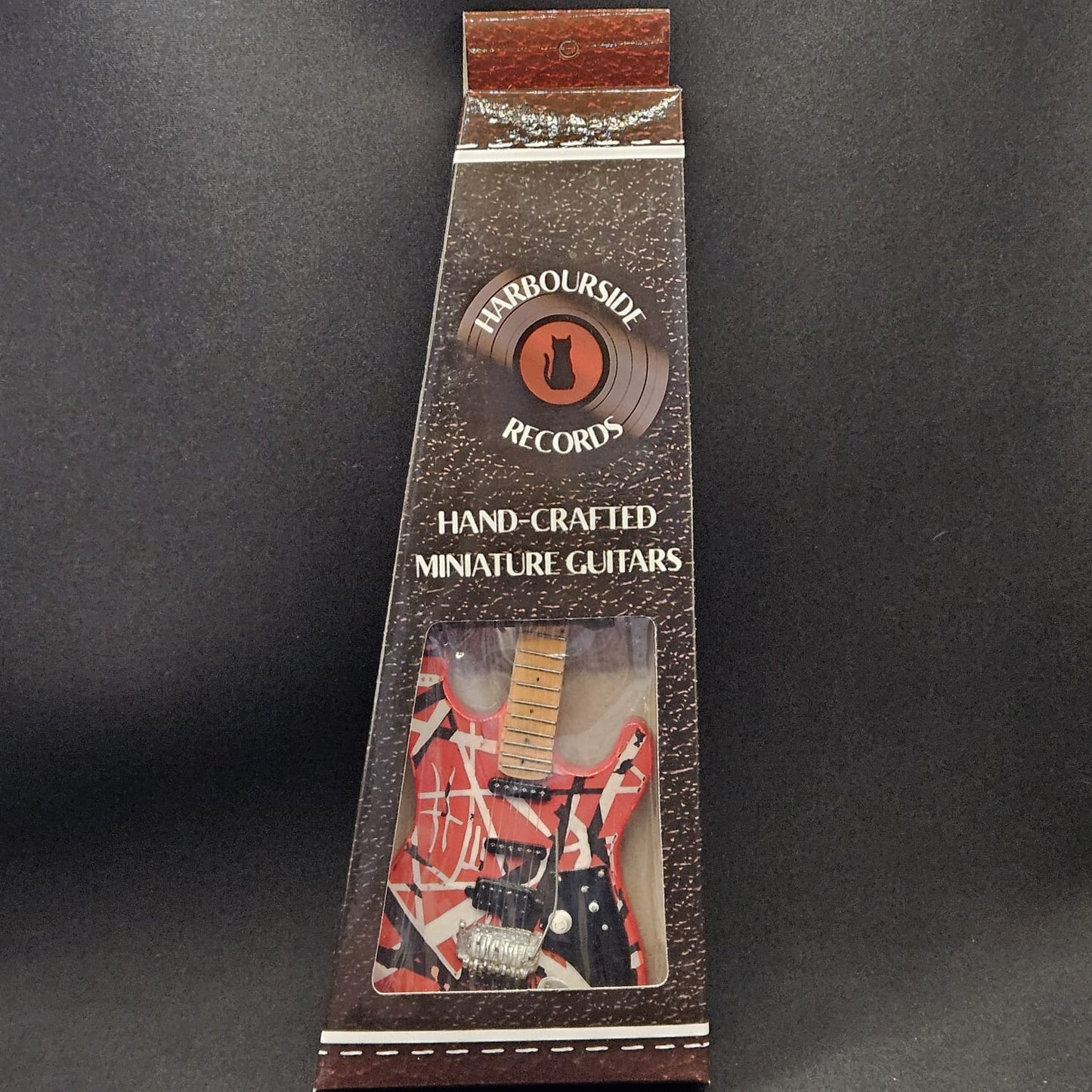 Miniature Guitar - EVH Eddie Van Halen Frankenstrat Stratocaster Fender - Model Guitar Inc Stand