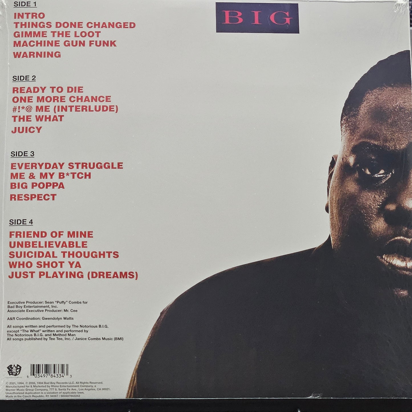 Notorious B.I.G - Ready To Die Vinyl Record Biggie Gatefold