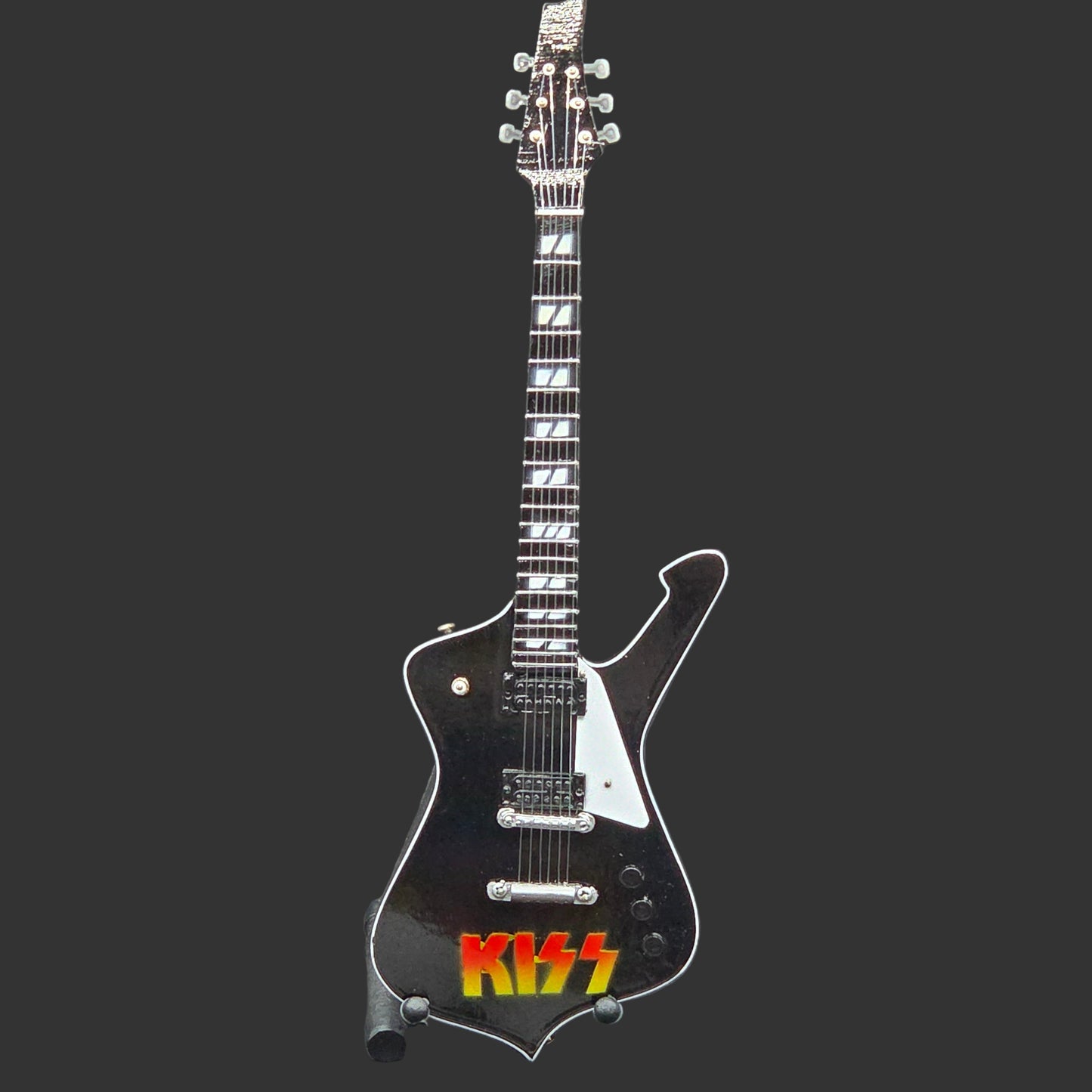 Miniature Guitar - KISS Paul Stanley - Model Guitar Inc Stand