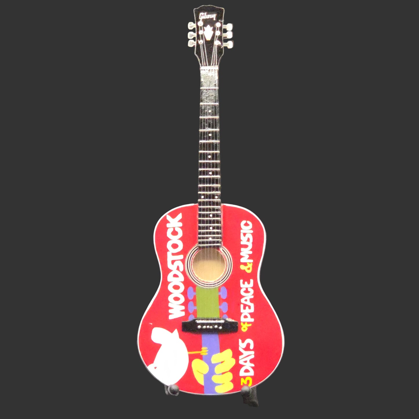 Miniature Guitar - Woodstock Acoustic - Model Guitar Inc Stand