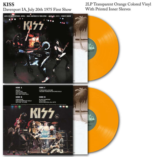 KISS - Live In Davenport Orpheum L.A July 20th 1975 Vinyl Record 2LP