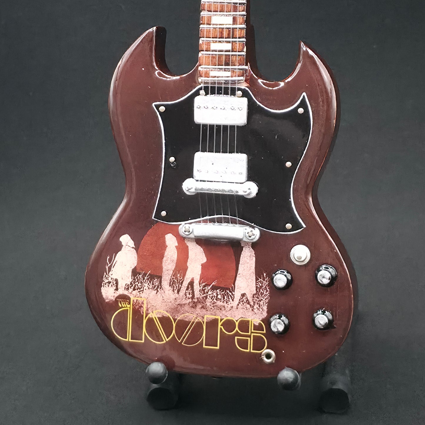 Miniature Guitar - The Doors Gibson SG - Model Guitar Inc Stand