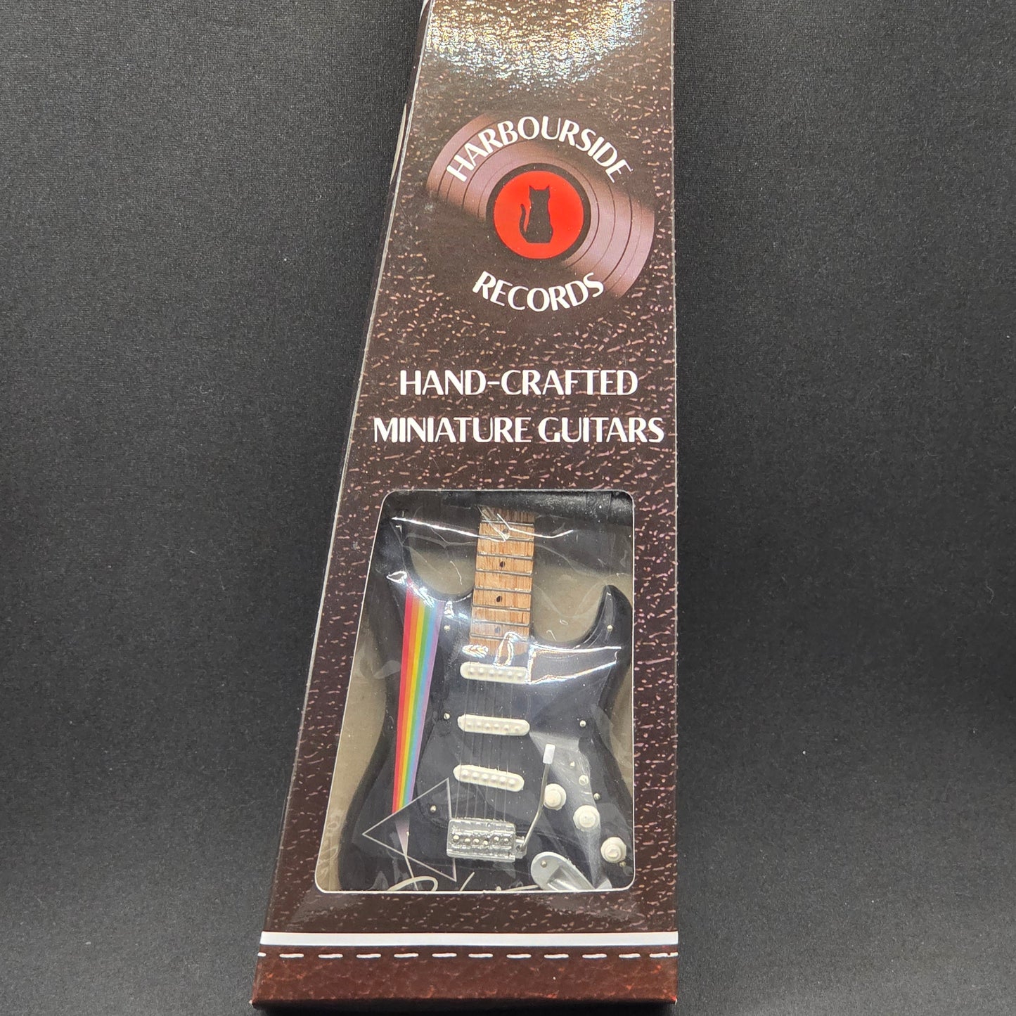 Miniature Guitar - Pink Floyd Dark Side Of The Moon Fender Stratocaster - Model Guitar Inc Stand