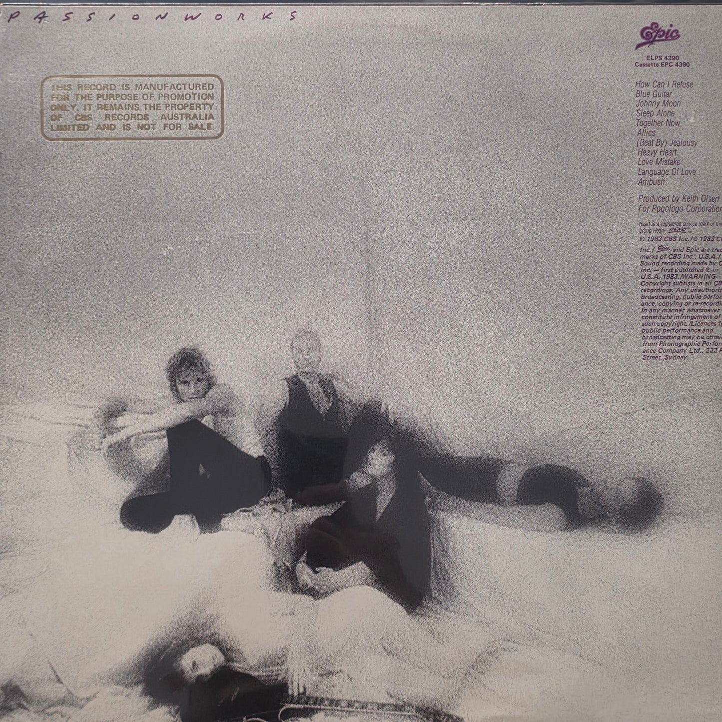 Heart - Passionworks (LP, Album) Vinyl Record / LP