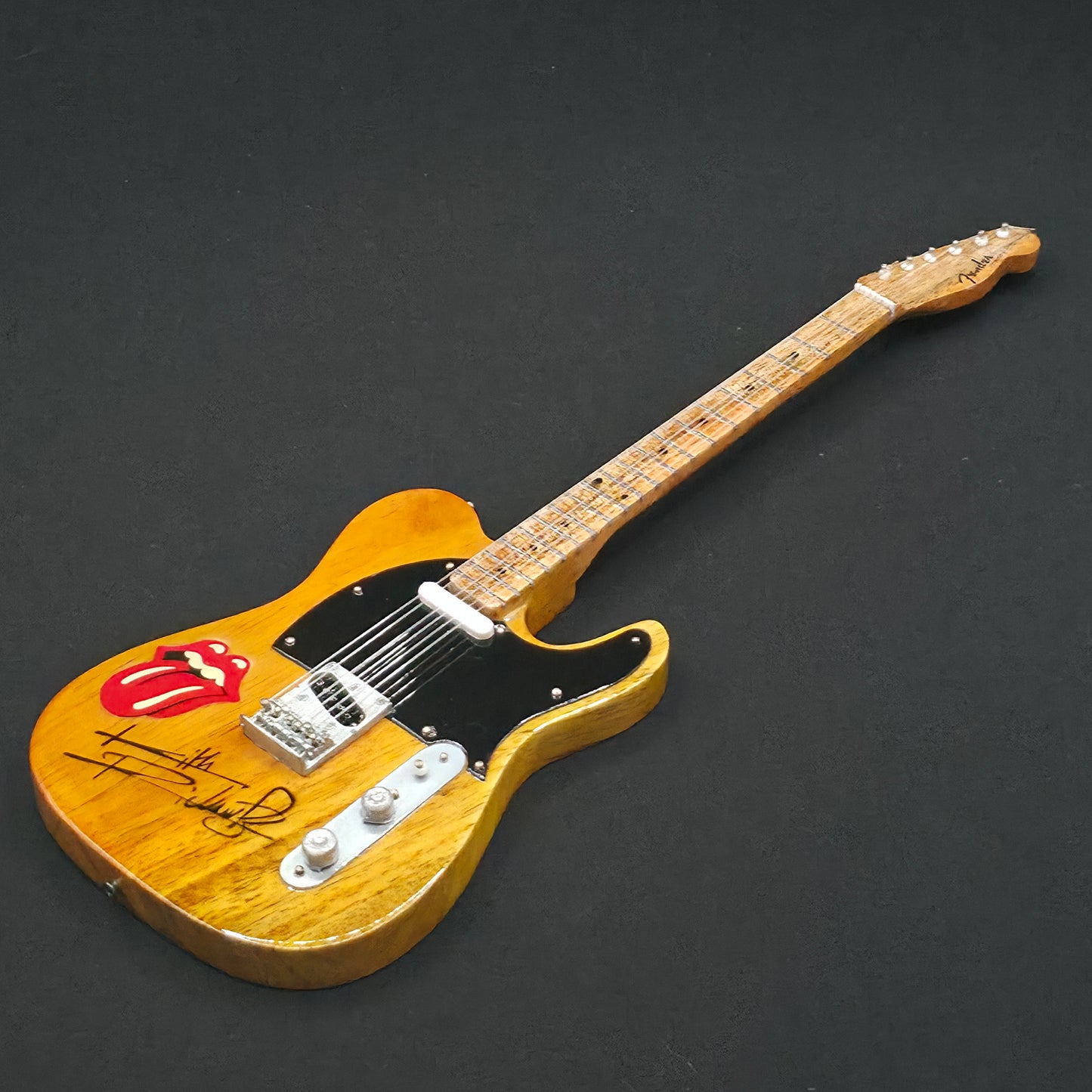 Miniature Guitar - Rolling Stones Fender Telecaster - Model Guitar Inc Stand