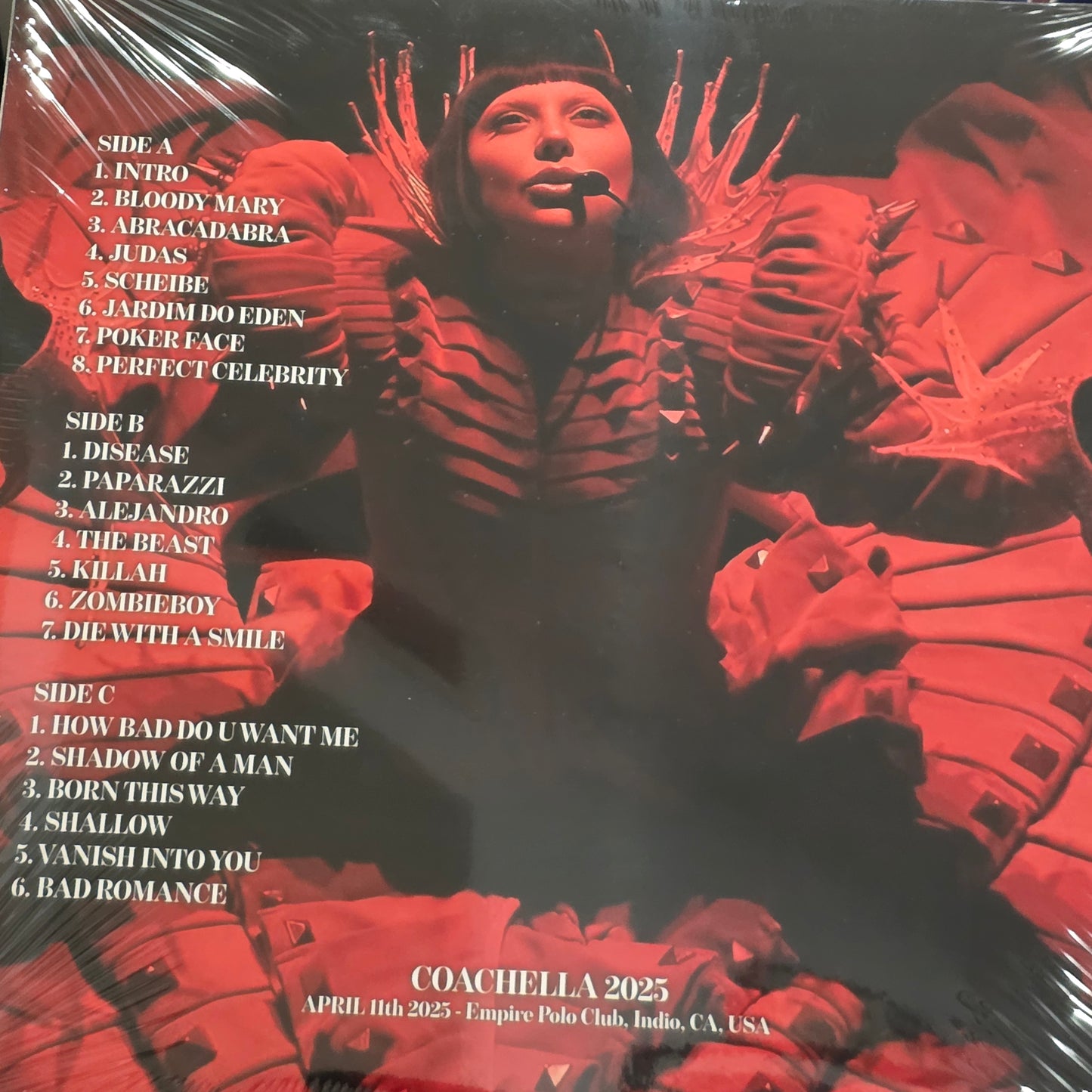 Lady Gaga – Mayhem In The Desert - Coachella 2025 "2LP COLOURED VINYL RECORD " LIVE