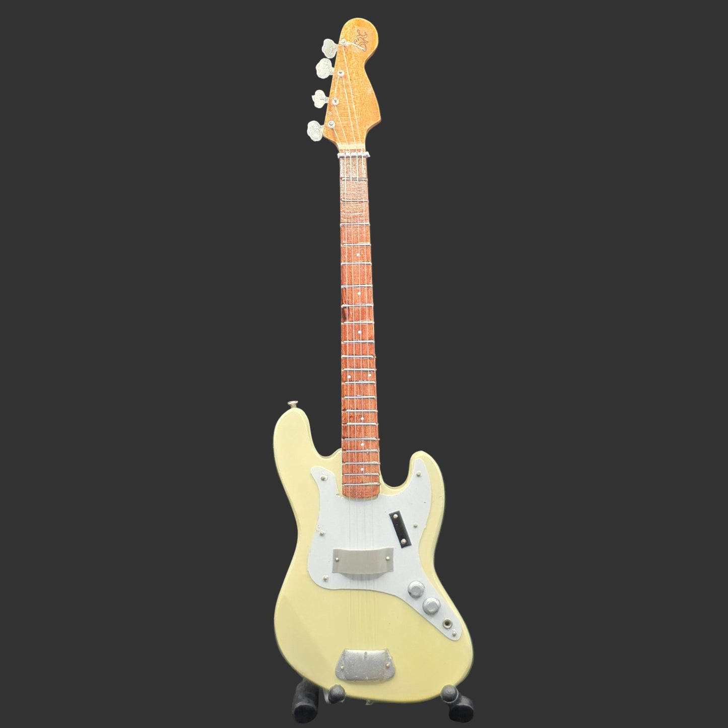Miniature Guitar - Laura Leezy Khruangbin SX Fender Jazz Bass - Model Guitar Inc Stand