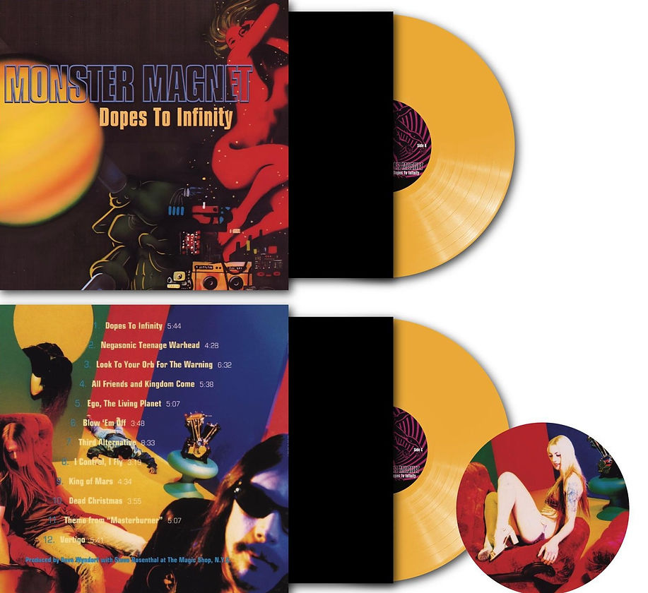 Monster Magnet – Dopes To Infinity "2LP COLOURED VINYL RECORD - ILLUSTRATED SIDE D"