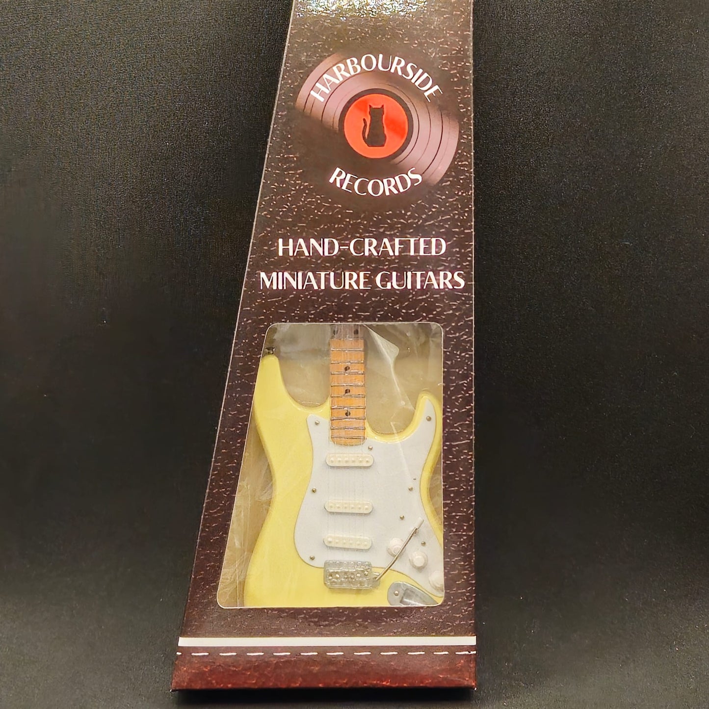 Miniature Guitar - Jimi Hendrix - White Stratocaster - Model Guitar Inc Stand