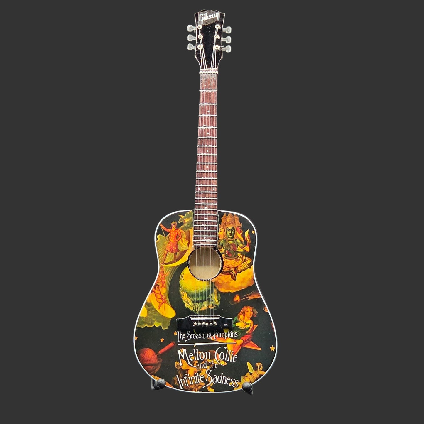 Miniature Guitar - Smashing Pumpkins Mellon Collie and the Infinite Sadness Billy Corgan - Model Guitar Inc Stand