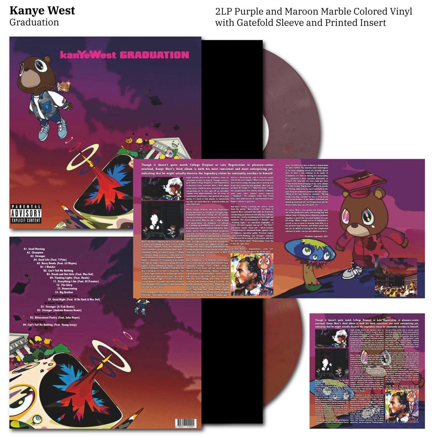 Kanye West - "GRADUATION VINYL RECORD" COLOURED DELUXE EDITION 2LP BRAND NEW AND SEALED