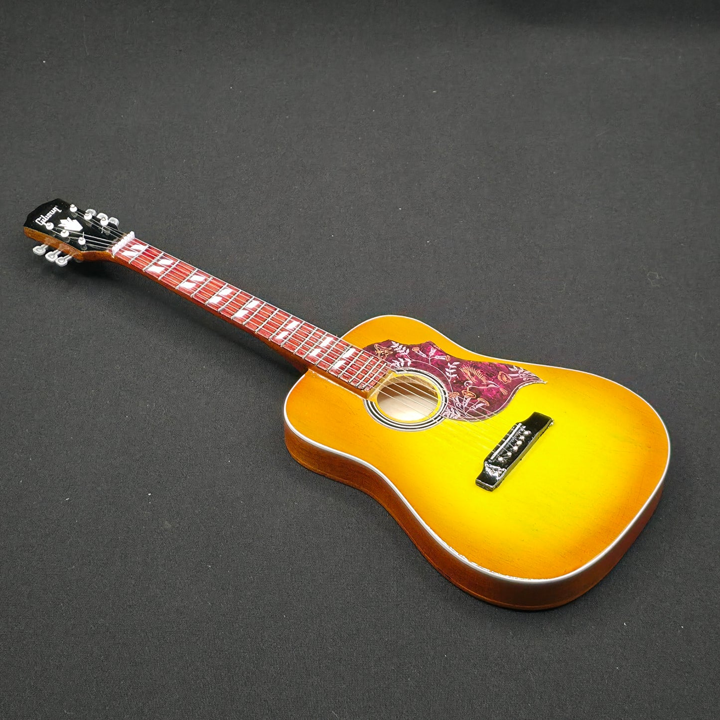 Miniature Guitar - Taylor Swift Eras Tour - Folklore Gibson Hummingbird Acoustic - Model Guitar Inc Stand