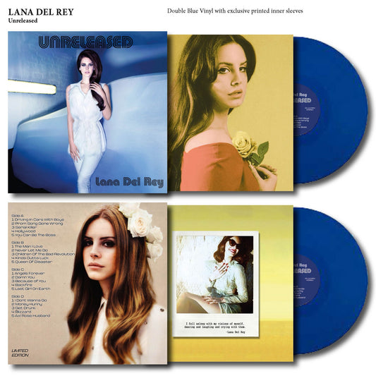 Lana Del Rey ‎– Unreleased 2LP BLUE COLOURED VINYL RECORD