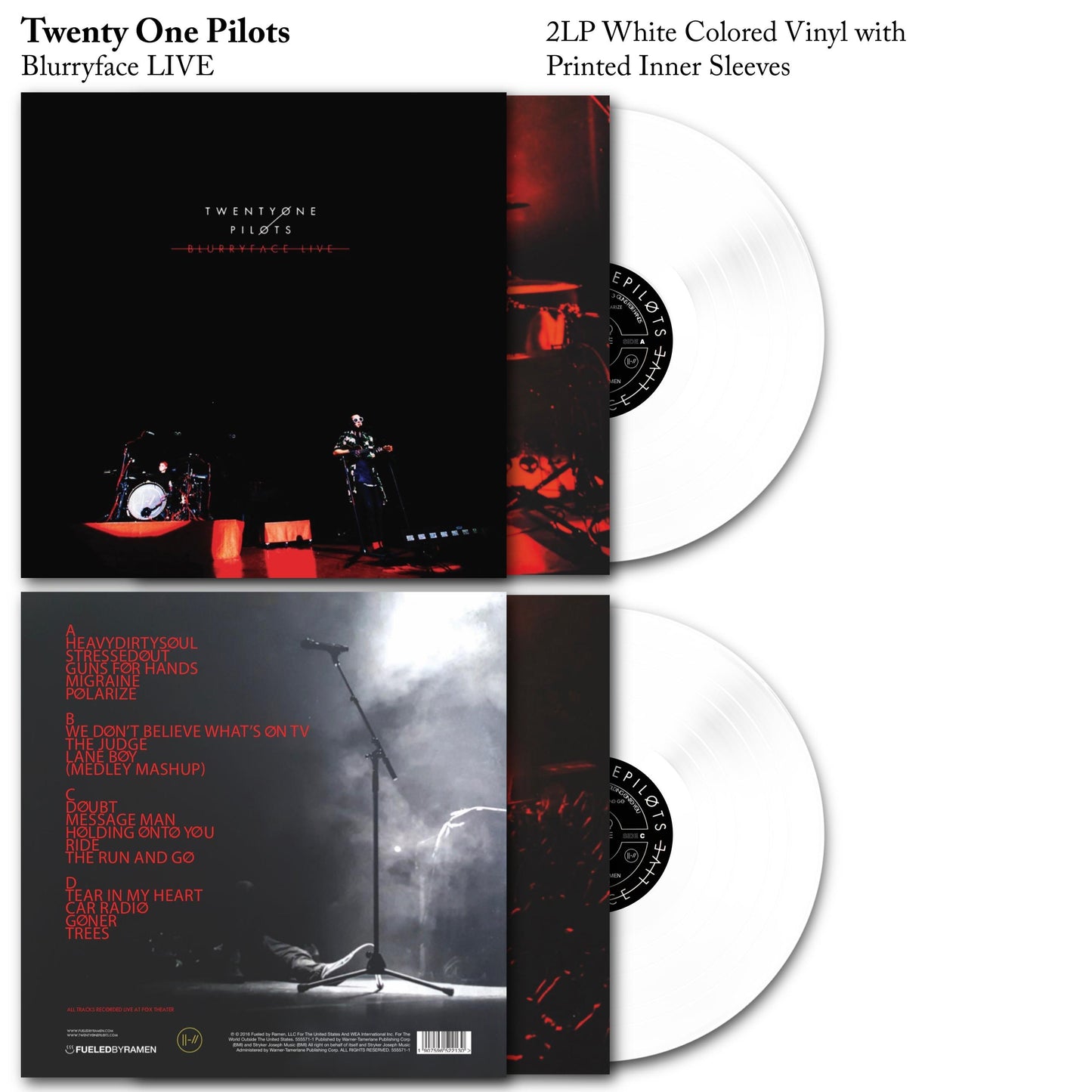 Twenty One Pilots - Blurryface Live 2LP Vinyl Record