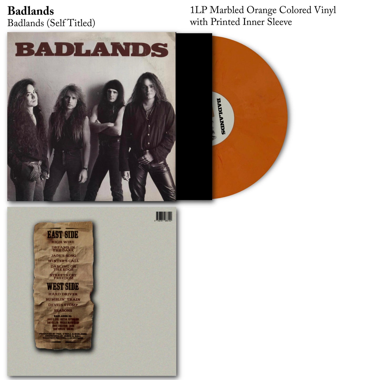 Badlands - Self Titled Debut Vinyl Record LP