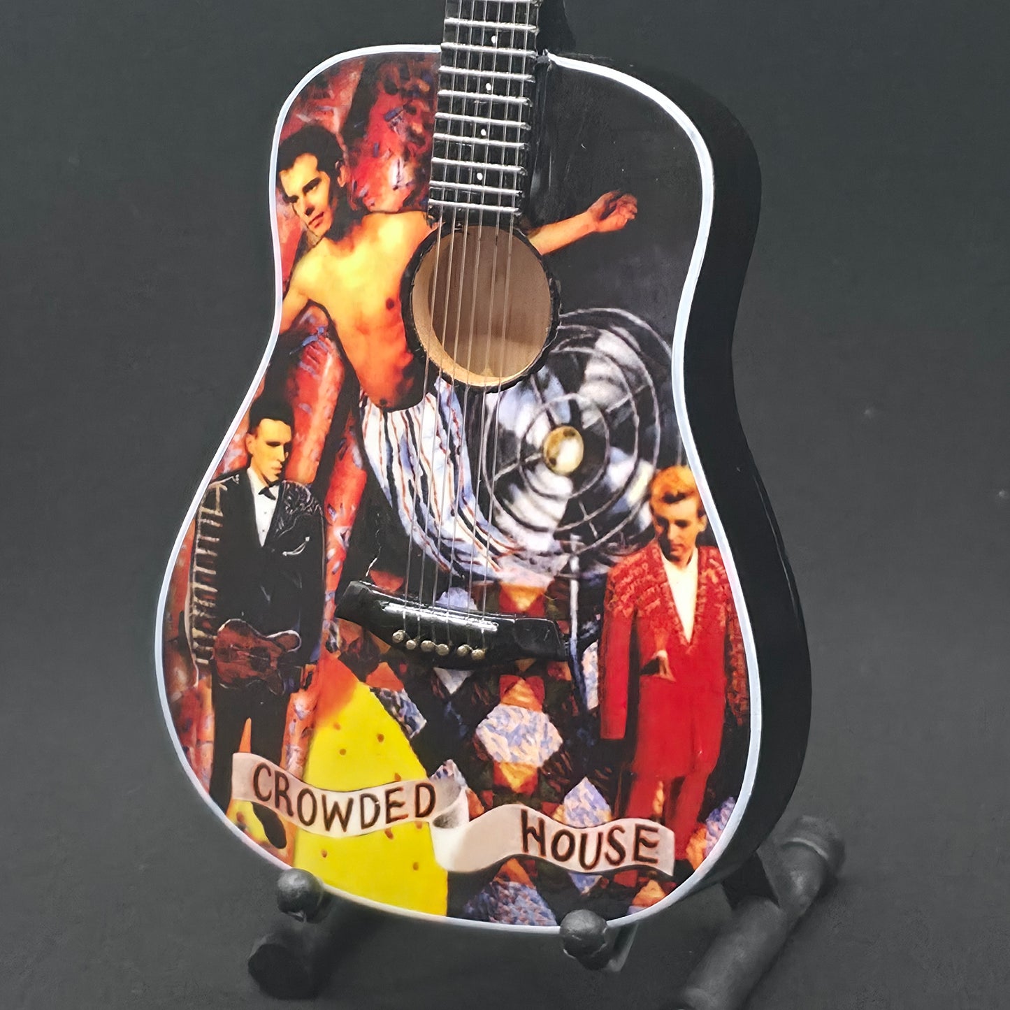 Miniature Guitar - Crowded House Acoustic  - Model Guitar Inc Stand