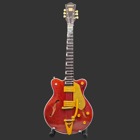 Miniature Guitar - The Beatles George Harrison Gretsch - Model Guitar Inc Stand