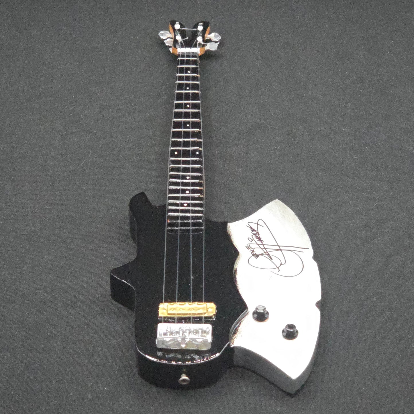 Miniature Guitar - Gene Simmons Kiss Axe Bass - Model Guitar Inc Stand