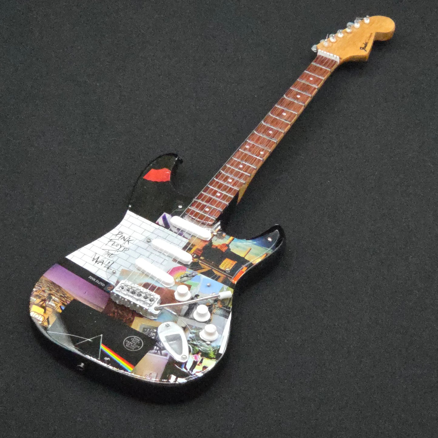 Miniature Guitar - Pink Floyd Album Covers - Model Guitar Inc Stand