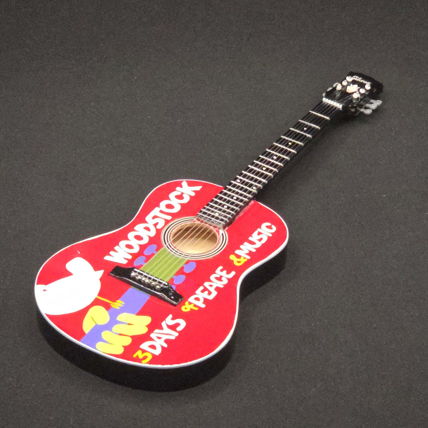 Miniature Guitar - Woodstock Acoustic - Model Guitar Inc Stand