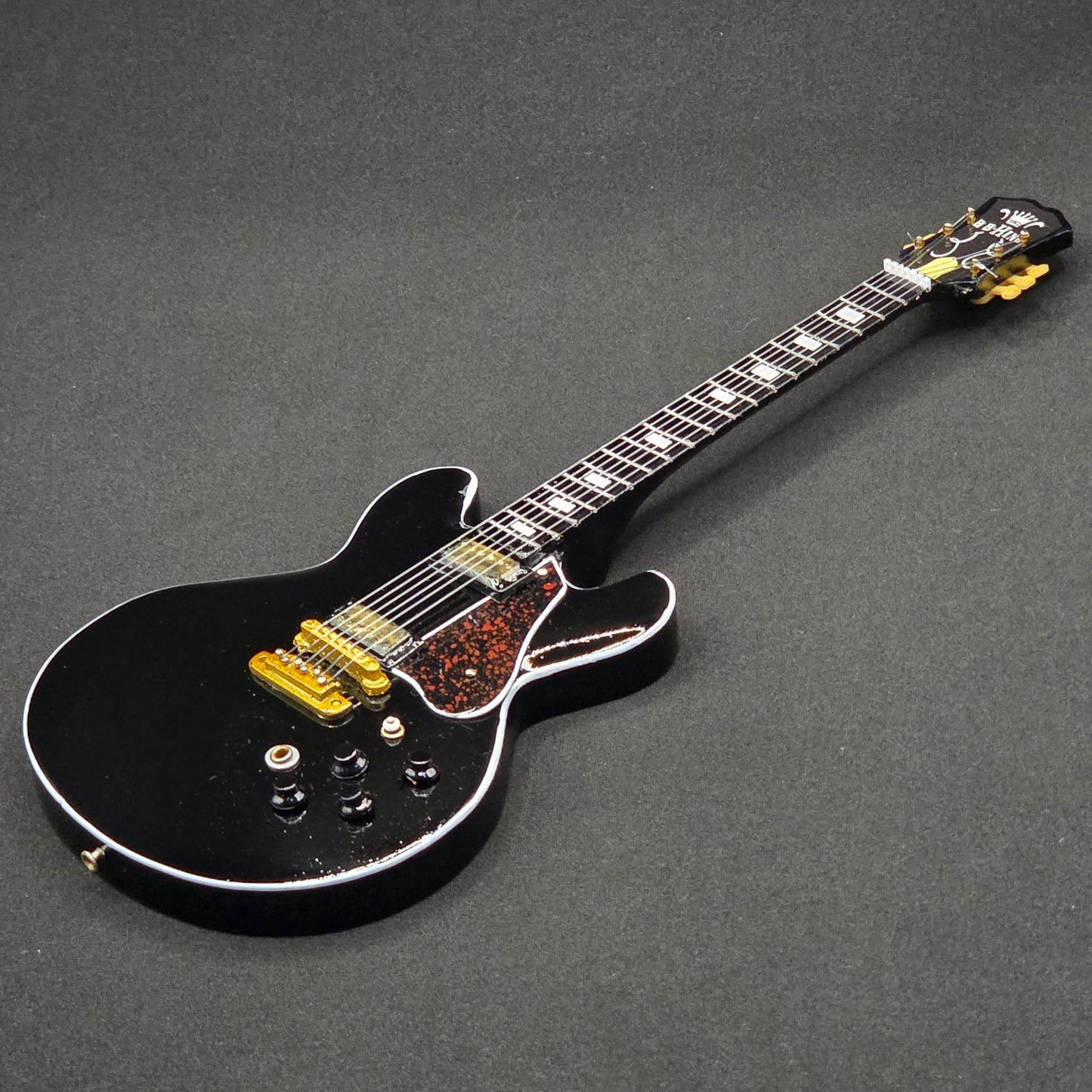 Miniature Guitar -  BB King B.B King Lucille Gibson Black - Model Guitar Inc Stand