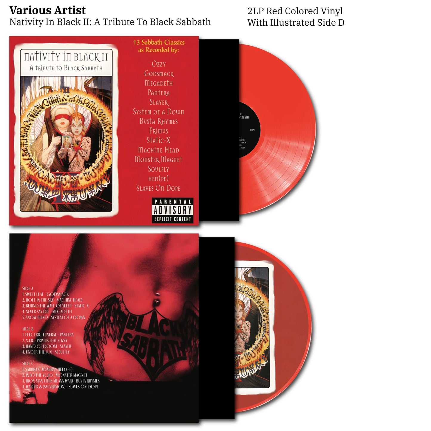 Nativity In Black 2 - A Tribute To Black Sabbath Vinyl Record 2LP Ozzy Osbourne