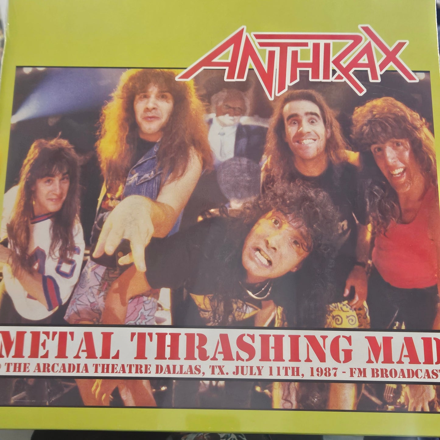 Anthrax - Metal Thrashing Mad @ The Arcadia Theatre Dallas, TX. July 11th, 1987 - FM Broadcast (Ltd. Ed. of 500) - Vinyl - New