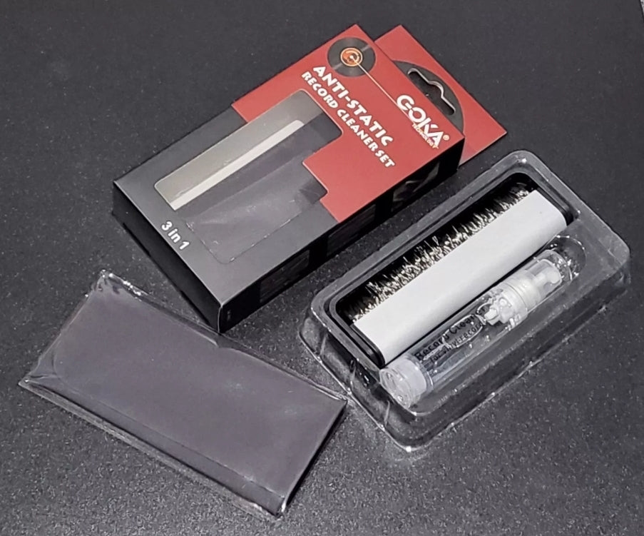 Vinyl Record Cleaning Set Kit Turntable Anti static Carbon Fibre Brush Cleaner FREE SHIPPING