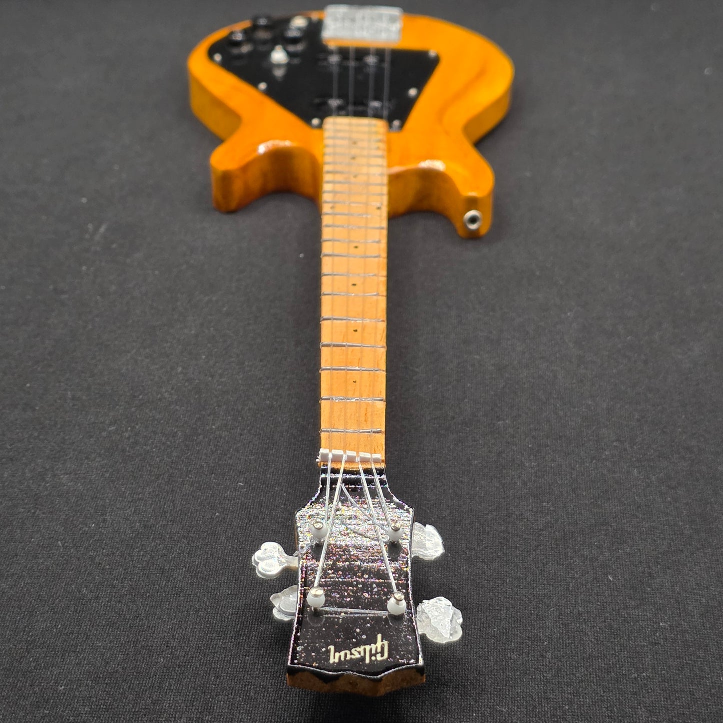 Miniature Guitar - Gibson Ripper Bass Natural - Model Guitar Inc Stand