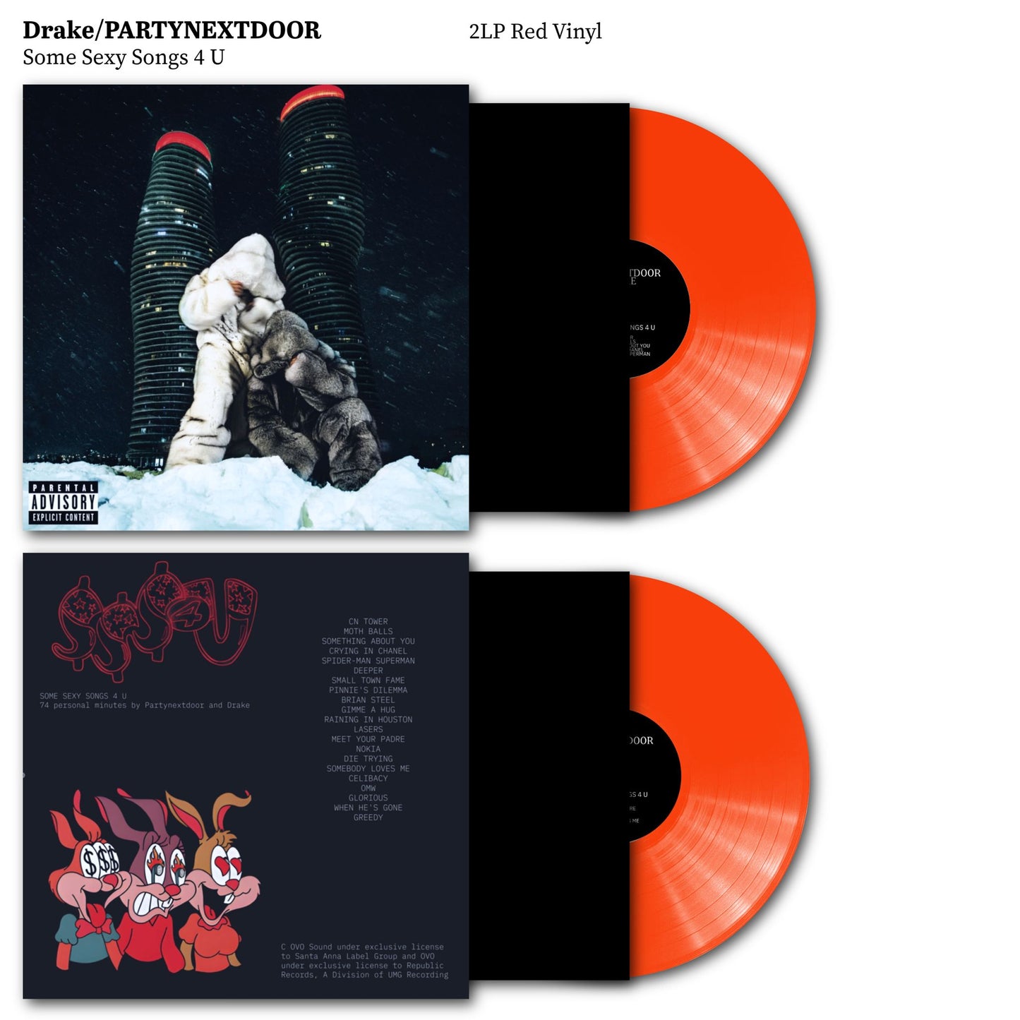 Drake & Partynextdoor - Some sexy songs 4 U Vinyl Record 2LP Coloured