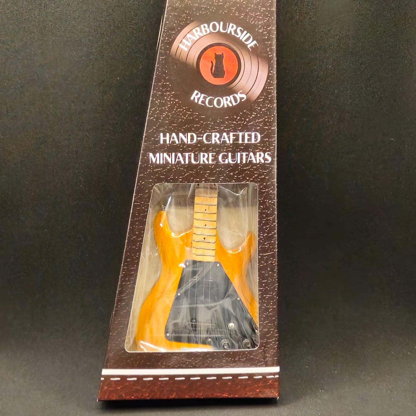 Miniature Guitar - Gibson Ripper Bass Natural - Model Guitar Inc Stand