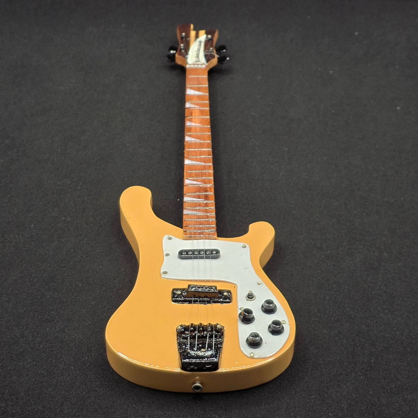 Miniature Guitar - Rickenbacker Bass Natural - Model Guitar Inc Stand