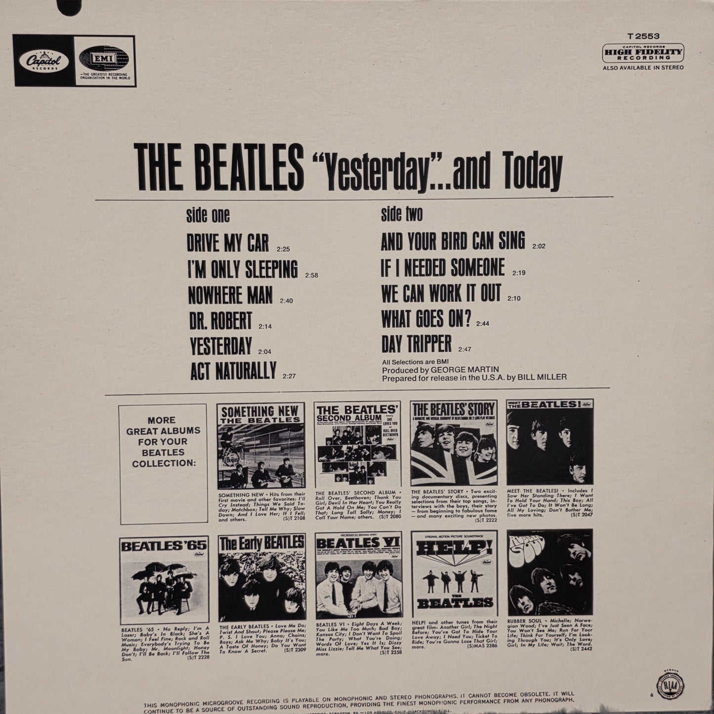 The Beatles - Yesterday and Today - BUTCHER COVER - Vinyl Record LP