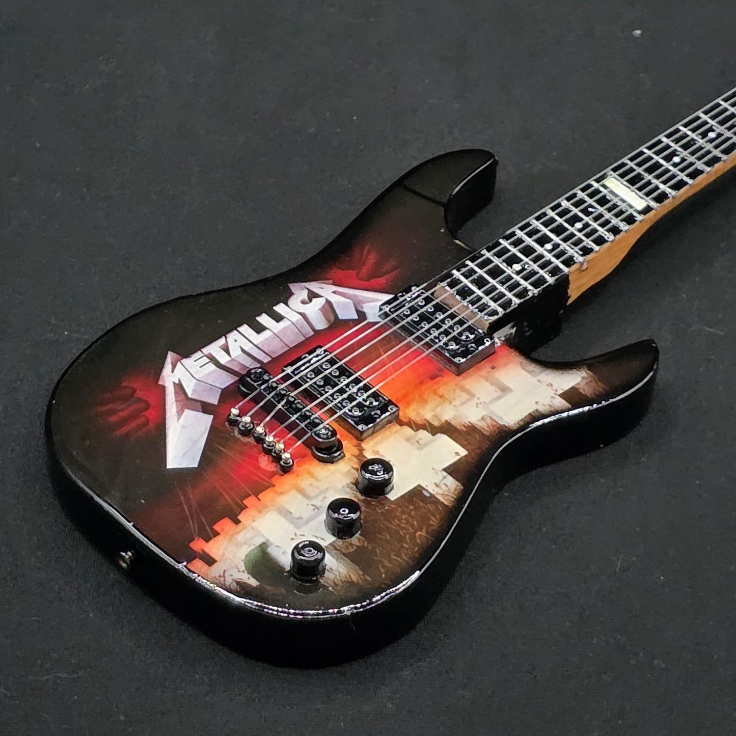 Miniature Guitar - Metallica Master Of Puppets ESP LTD - Model Guitar Inc Stand