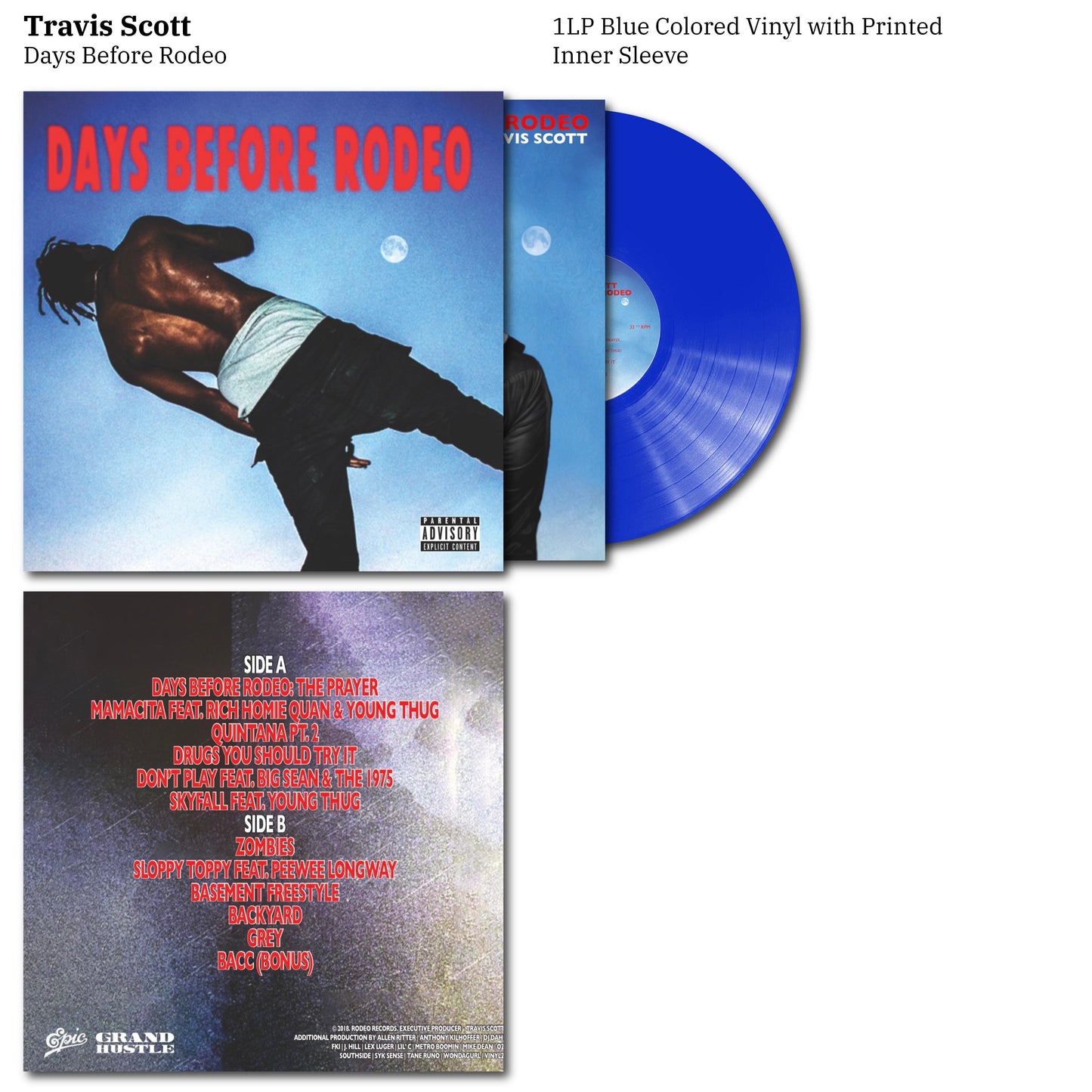 Travis Scott - Days Before Rodeo Vinyl Record LP