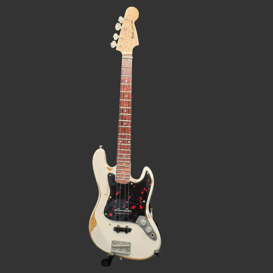 Miniature Guitar - Flea Red Hot Chili Peppers RHCP Fender Jazz Bass - Model Guitar Inc Stand