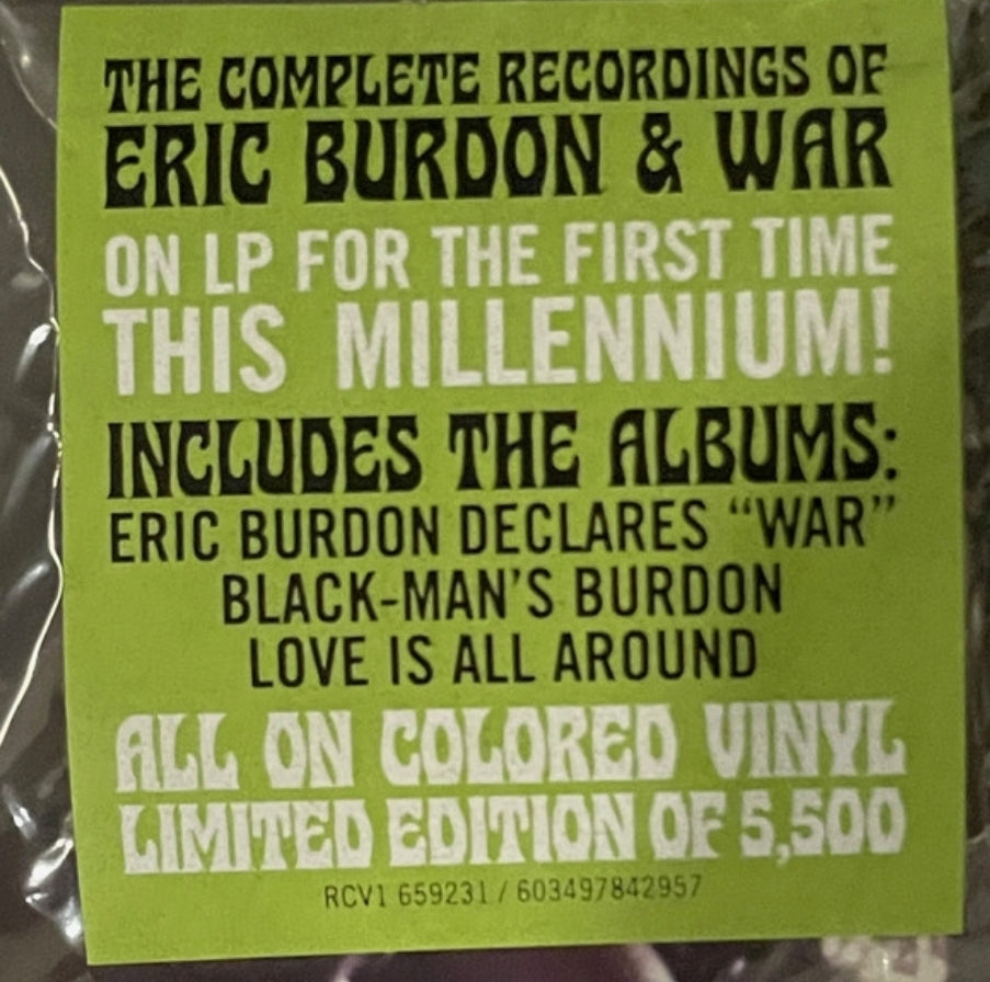 Eric Burdon & War - The Complete Vinyl Collection BOX SET Coloured Vinyl Ltd Edition (LP, RE, RM, Vio + 2xLP, RE, RM, Yel + LP, RE, RM, )