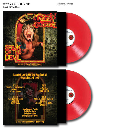 OZZY OSBOURNE - SPEAK OF THE DEVIL 2LP VINYL RECORD COLOURED LIVE 1982 NEW YORK BLACK SABBATH