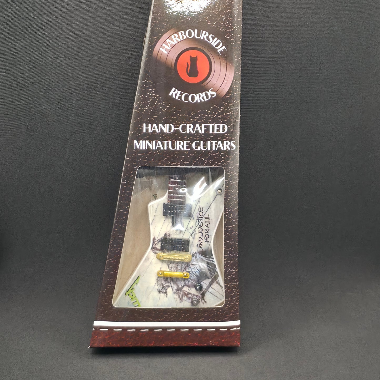 Miniature Guitar - Metallica "And Justice For All" ESP - Model Guitar Inc Stand