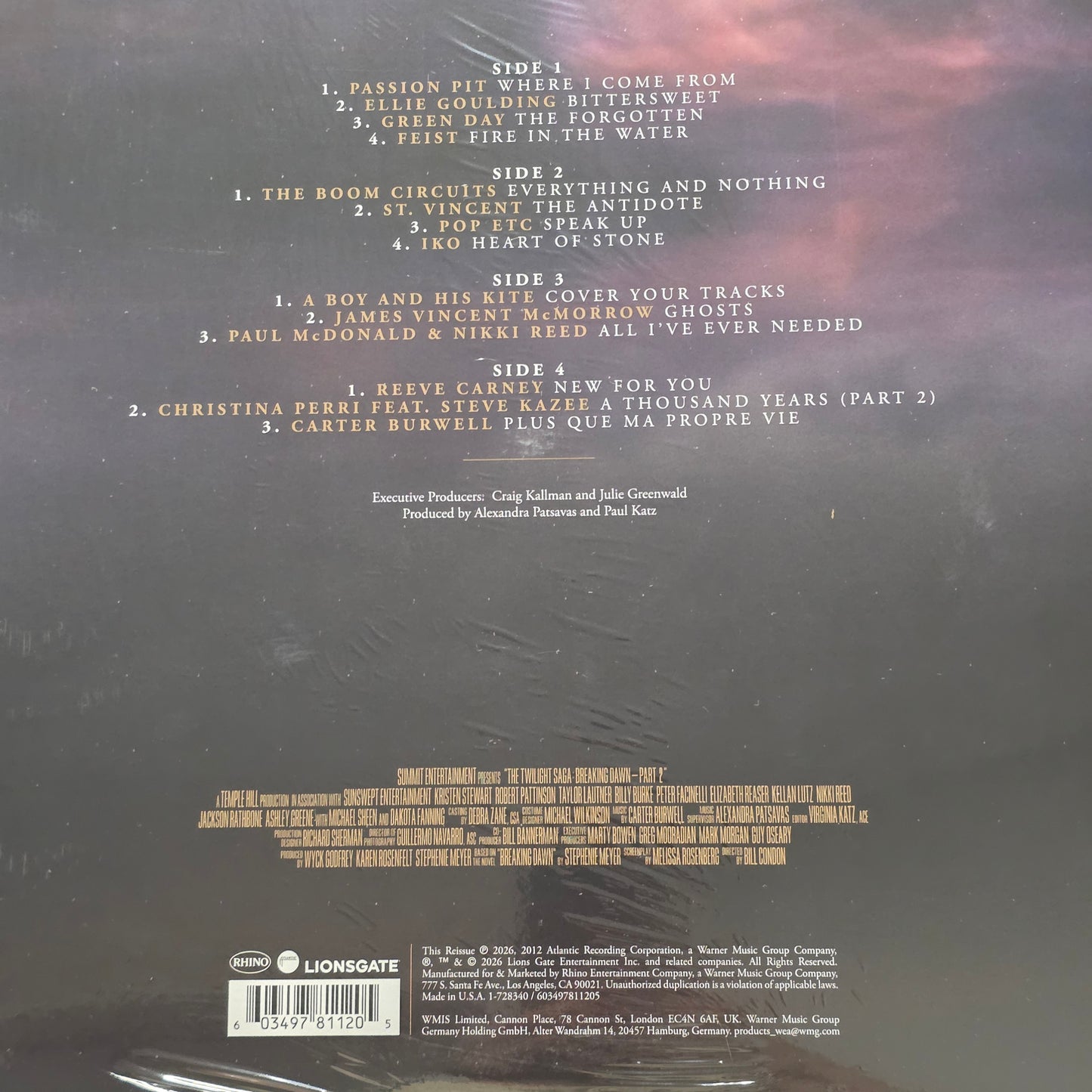 Various - The Twilight Saga: Breaking Dawn - Part 2 (Original Motion Picture Soundtrack) (2xLP, Album, Comp, Tan) Vinyl Record / LP