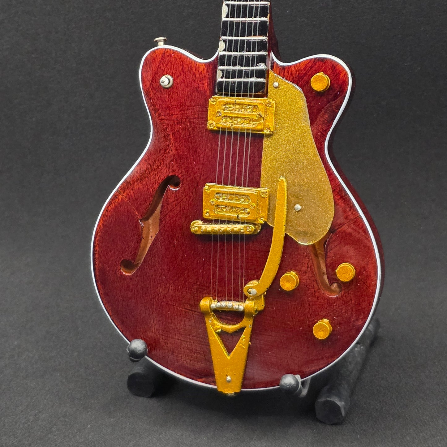 Miniature Guitar - The Beatles George Harrison Gretsch - Model Guitar Inc Stand