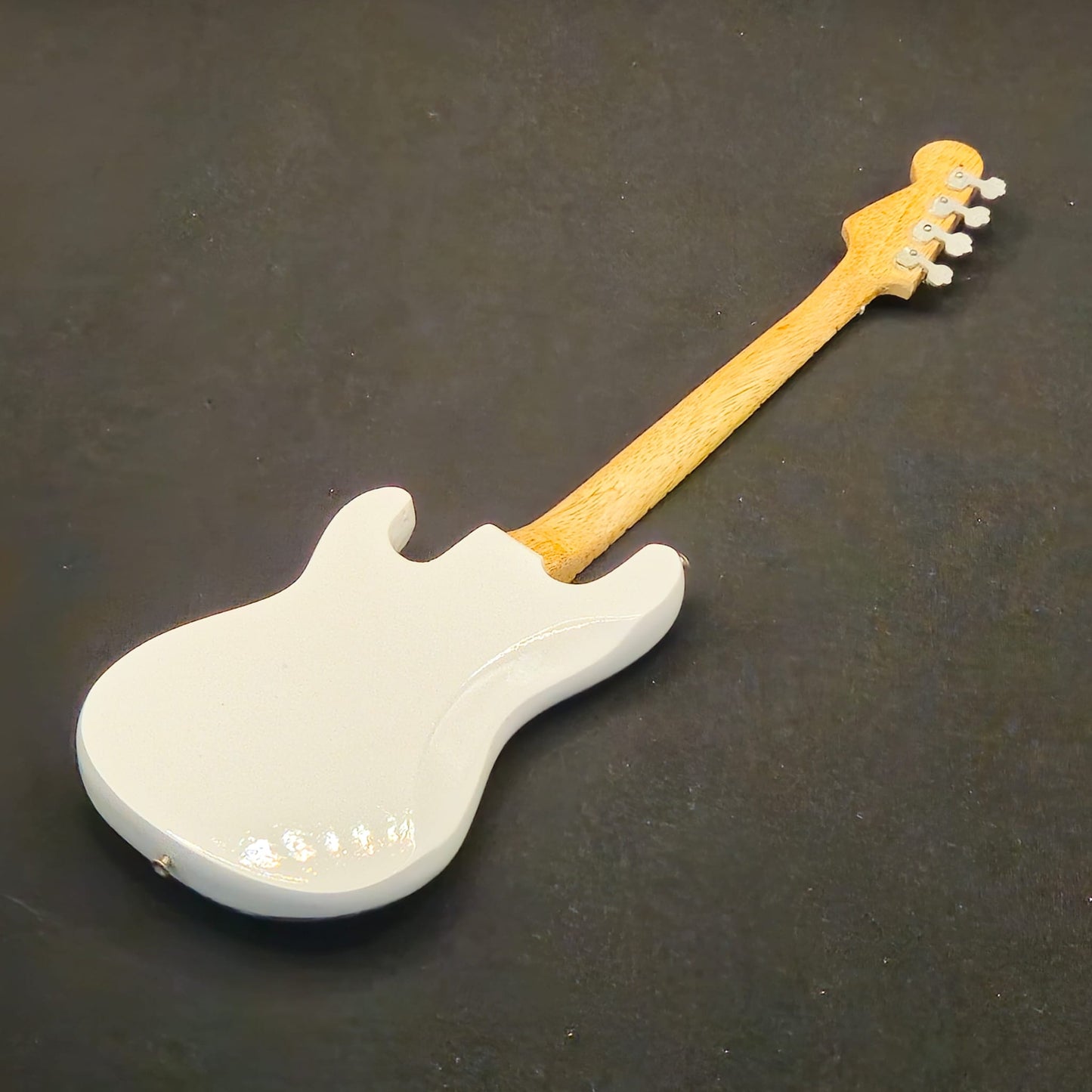 Miniature Guitar - Silver Fender Precision Bass P BASS  - Model Guitar Inc Stand