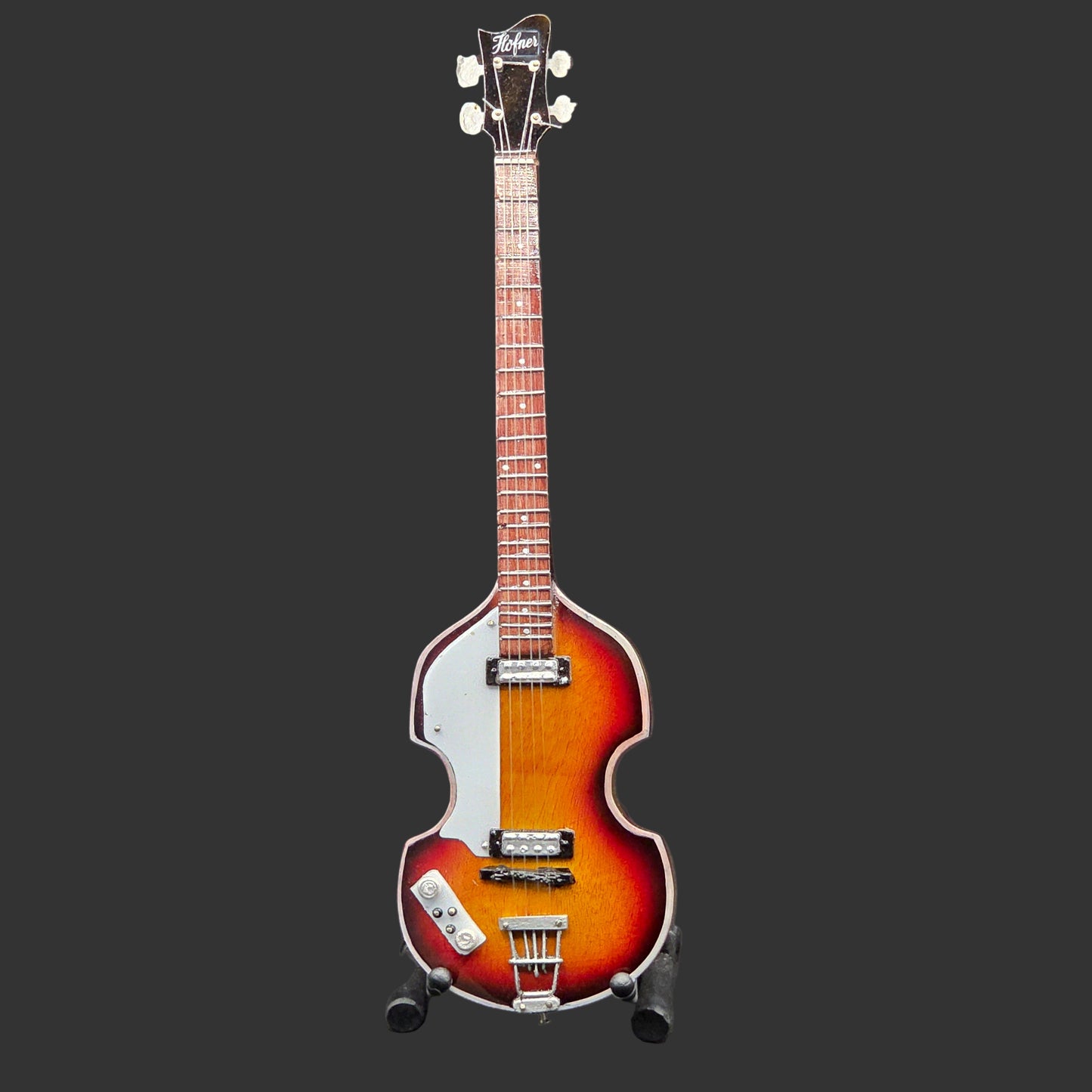 Miniature Guitar - Paul McCartney / The Beatles Hofner Violin Bass - Model Guitar Inc Stand