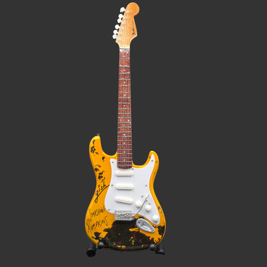 Miniature Guitar - Smashing Pumpkins Billy Corgan GISH Fender Stratocaster - Model Guitar Inc Stand