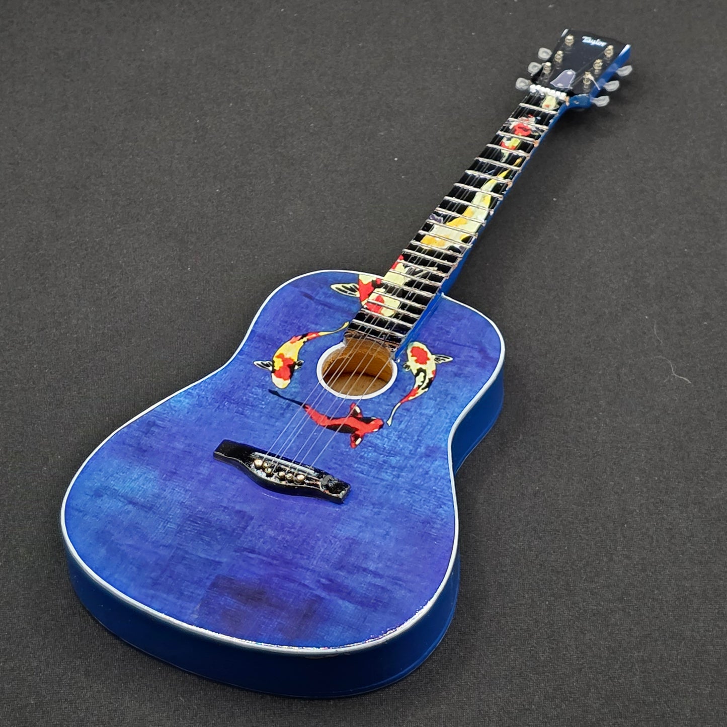 Miniature Guitar - Taylor Swift Eras Tour - Koi Fish - Model Guitar Inc Stand