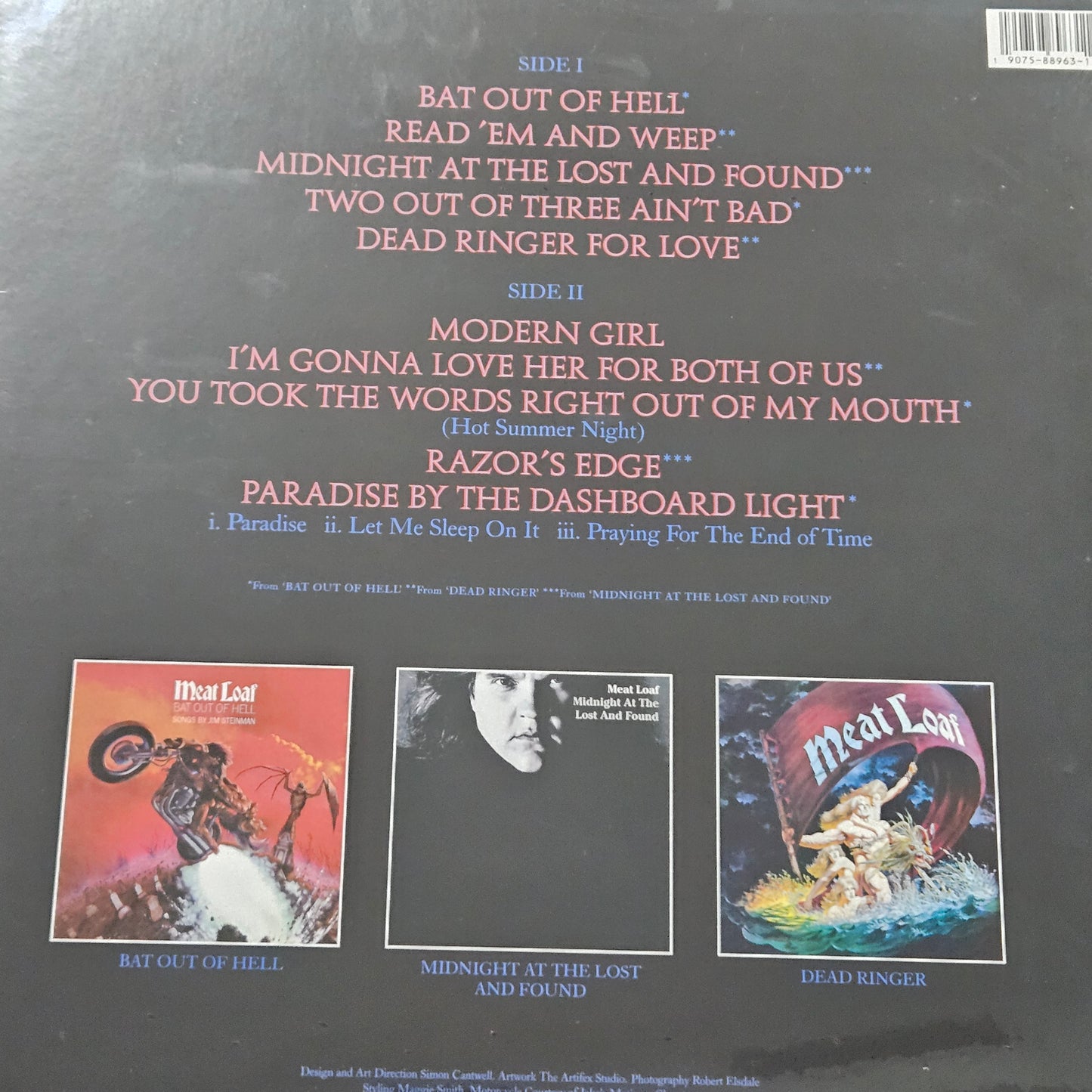 MEATLOAF - HITS OUT OF HELL VINYL GREATEST HITS MEAT LOAF