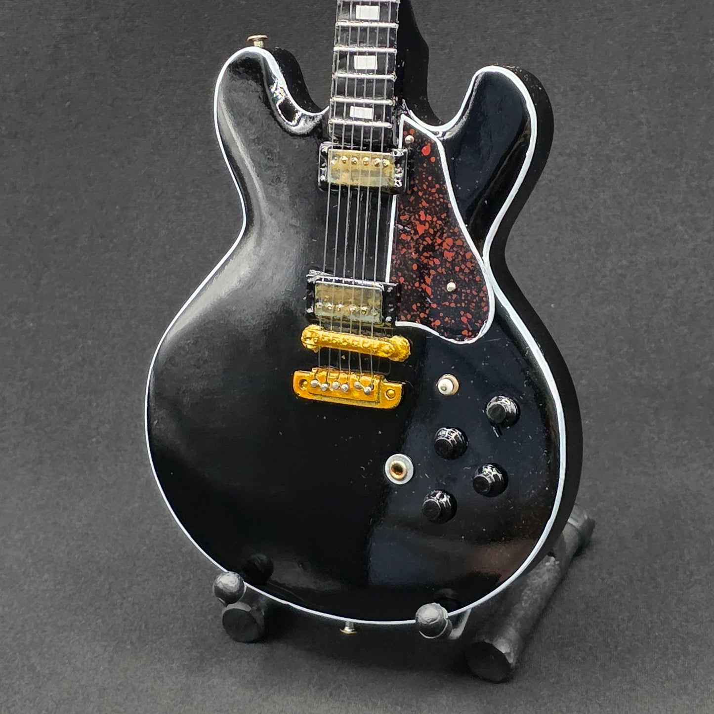 Miniature Guitar -  BB King B.B King Lucille Gibson Black - Model Guitar Inc Stand