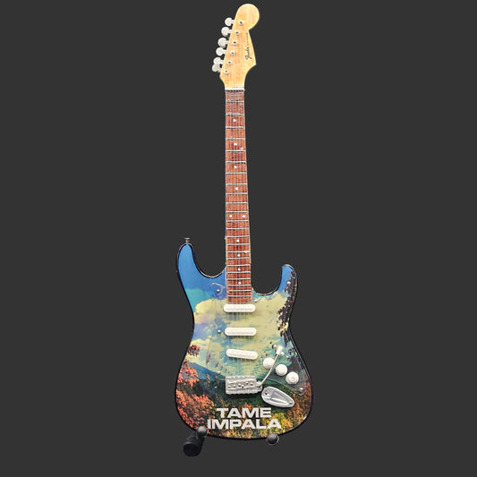 Miniature Guitar - Tame Impala Kevin Parker Fender Stratocaster - Model Guitar Inc Stand