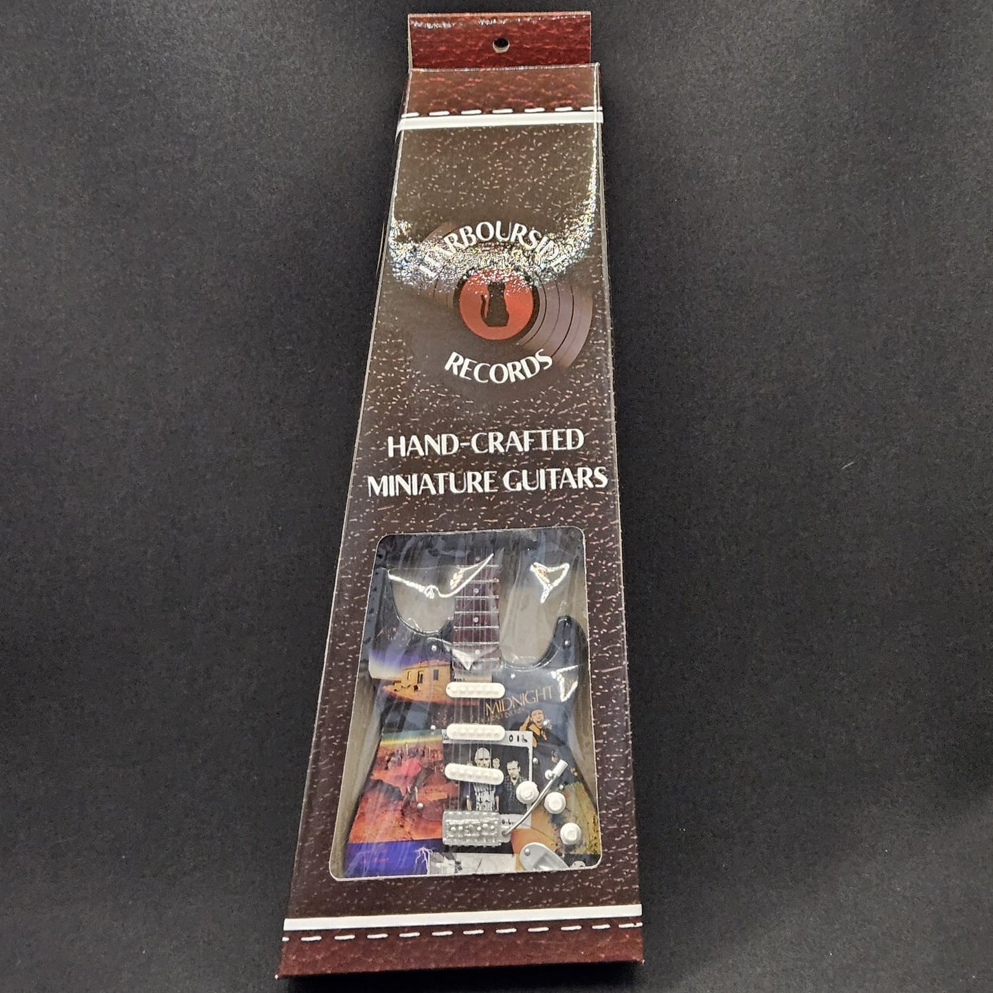 Miniature Guitar - Fender Stratocaster Midnight Oil - Model Guitar Inc Stand