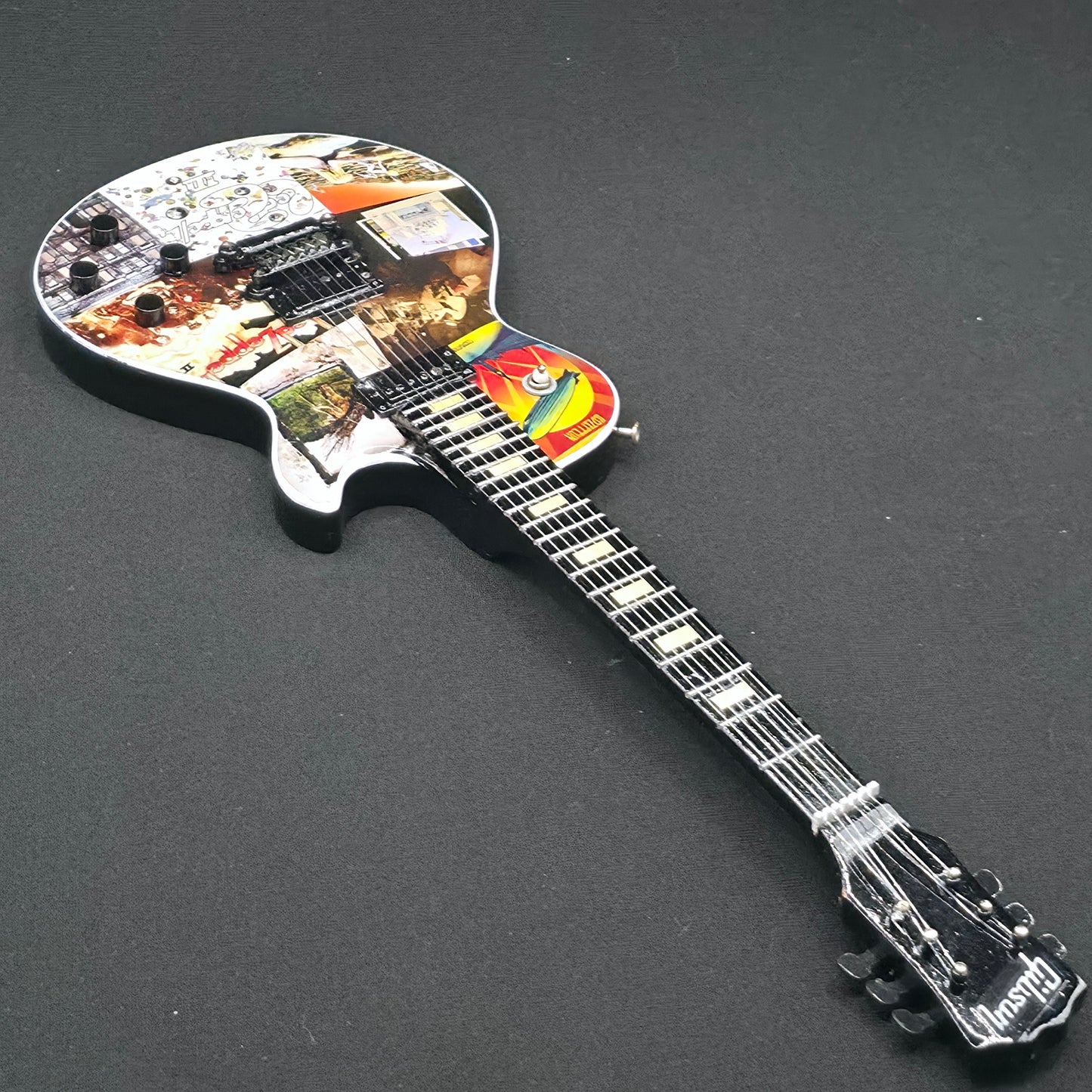 Miniature Guitar - Led Zeppelin Album Covers Les Paul - Model Guitar Inc Stand